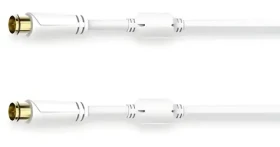 HAMA SAT kábel Quick-F biela / Koaxiálny kábel / F-typ - F-typ / 100 dB / 3 m / pozlátený / ferity