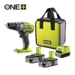 Ryobi R18DD3-215S / Aku Vŕtací skrutkovač / 18V / 13mm skľučovadlo / 2x 1.5Ah (5133003774)