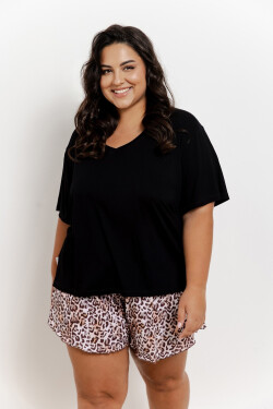 Taro Esti 3360 cr/r 2XL-3XL W25 dámske pyžamo černá 3xl