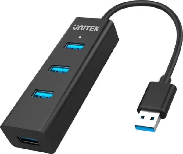 Unitek Y-3089 čierna / USB hub / 4X USB 3.0 / LED indikácia (Y-3089)