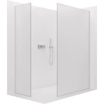 CERANO - Sprchová zástena Walk-in Crystal TL/P - 8 mm - bezvzperový systém - chróm, mliečne sklo - 100x60x200 CER-8050BD4729