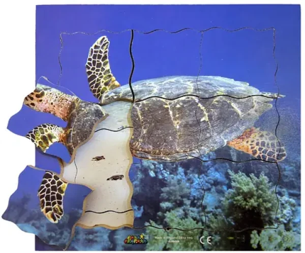 Just Jigsaws 605 Korytnačka a jej životný cyklus - drevené vrstvené puzzle