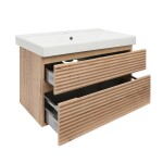 Kúpeľňová skrinka 2 zásuvková s umývadlom Naturel Savona 98x53x44, 8 cm dub Halifax mat SAVONA2100DHU1 SAVONA2100DHU1