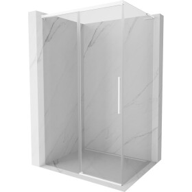MEXEN/S - Rox L sprchový kút posuvný 100 x 95, transparent, biela 8C2L-100-095-20-00