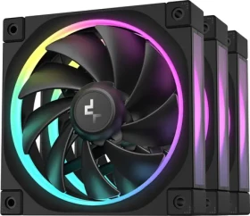 DEEPCOOL FL12 čierna 3ks / Ventilátor / 120mm / ARGB / 500-2150 RPM / PWM (R-FL12-BKAPN3-G)