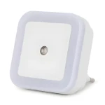 Entac Nočné svetlo hranaté biele, studená biela / Nočné LED svetlo / senzor súmraku / 0,5 W / 25 lm / 6400 K (ENL-CS-0.5W-DS)
