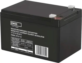 Emos Bezúdržbový olovený akumulátor 12 V / 12 Ah / fastón 6,3 mm