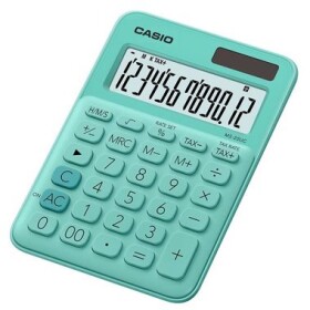 CASIO MS 20 UC GN tyrkysová / Kalkulačka / dvanásťmiestna / duálne napájanie (MS 20 UC GN)