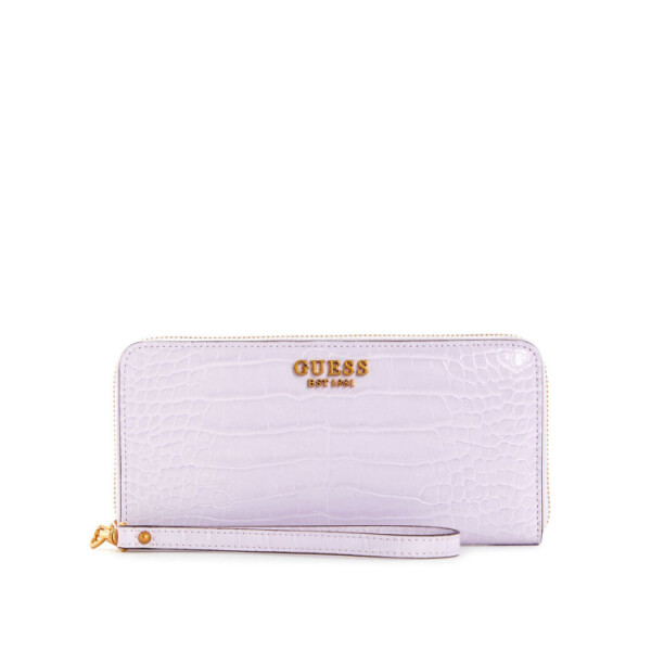 GUESS peňaženka Laurel Slg Large Zip Around lilac Fialová