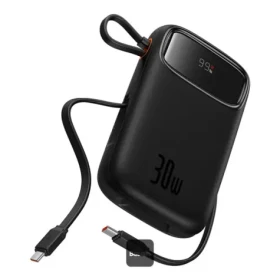 Baseus Qpow2 10000mAh 30W s káblom USB-C čierna / Powerbanka / 3xUSB-C / 1xUSB-A (P10055008113-00)