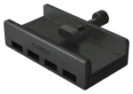 Orico MH4PU čierna / USB Hub / s upínacím držiakom / 4X USB-A 3.0