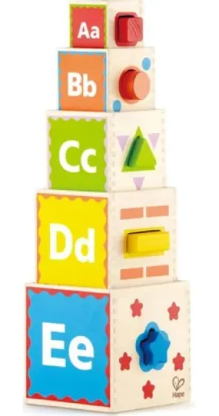 Hape Kocky pyramída s vkladacími tvarmi
