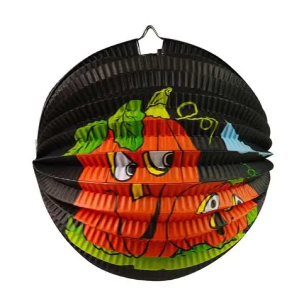 Rappa Lampion čierny Halloween tekvica 25 cm