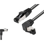 BKL Electronic 144023 RJ45 sieťové káble, prepojovacie káble CAT 8.1 S/FTP 1 m čierna bez halogénov 1 ks; 144023