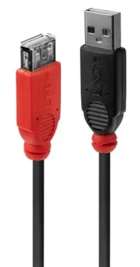Lindy USB-A - USB-A 5 m čierna / Aktívny predlžovací kábel / USB 2.0 / 480 Mbit/s (42817)