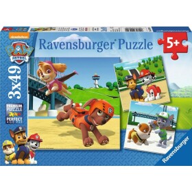 Ravensburger - Puzzle - Tlapková Patrola: Psí tím - 3x49 dielikov