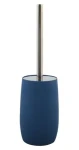 MSV ASTI tmavo modrá / WC kefa / plastová nádoba / nerezová rukoväť / 9 x 34,5 cm