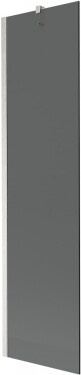 MEXEN/S - Next vaňová zástena FIX 50 x 150, grafit, nikel kartáčovaná 895-050-000-00-40-97