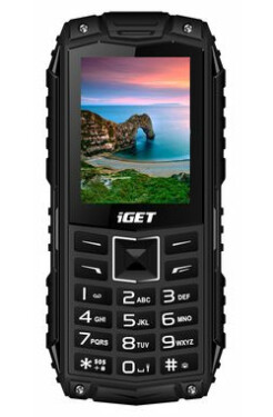 IGET Defender D10 čierna / odolný telefón / 2.4 / IP68 / BT / DualSIM / 0.3MP / 2500 mAh (D10 Black)