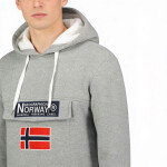 Geografické Nórsko Gadrien DB 054 M WW6114H/GN/Blended Grey/White Mikina XL