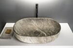 SAPHO - CALEO keramické umývadlo na dosku 60x42cm, breccia marmor CA590BM