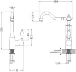 MEXEN/S MEXEN/S - Gaspar granitový drez 1.5 s odkvapkávačom vrátane batérie Carla, čierna 6507-77-670700-50-B