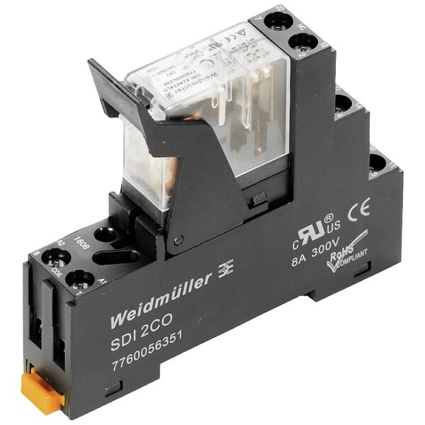 Weidmüller DRIKIT 24VAC 2CO LD reléový modul, 24 V/AC, 5 A, 2 prepínacie, 10 ks; 2476850000