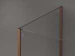 MEXEN/S - Kioto Sprchová zástena WALK-IN 120 x 80 x 40, transparent, meď kartáčovaná 800-120-080-221-65-00-040