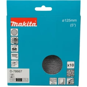 Makita D-78667 / brúsny papier / 125 mm / A120 / 10 ks (D-78667)