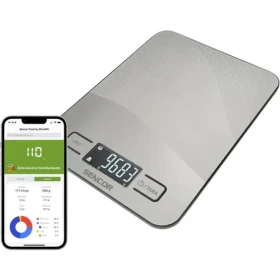 Sencor SKS 8080 sivá / Múdra kuchynská váha / max. 10kg / funkcia TARE / Bluetooth (8590669354290)