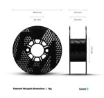 Filament-PM ESD PETG tlačová struna čierna 1,75 mm 0,5 kg Filament PM