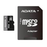 ADATA Premier Micro SDXC karta 64GB + SD adaptér / UHS-I U1 Class 10/R: 30MB/s/W: 10MB/s (AUSDX64GUICL10-RA1)