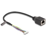 Delock 88007 RJ45 sieťové káble, prepojovacie káble CAT 5e 0.30 m čierna 1 ks; 88007