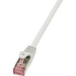 LogiLink CQ2092S RJ45 sieťové káble, prepojovacie káble CAT 6 S/FTP 10.00 m sivá samozhášavý, s ochranou 1 ks; CQ2092S