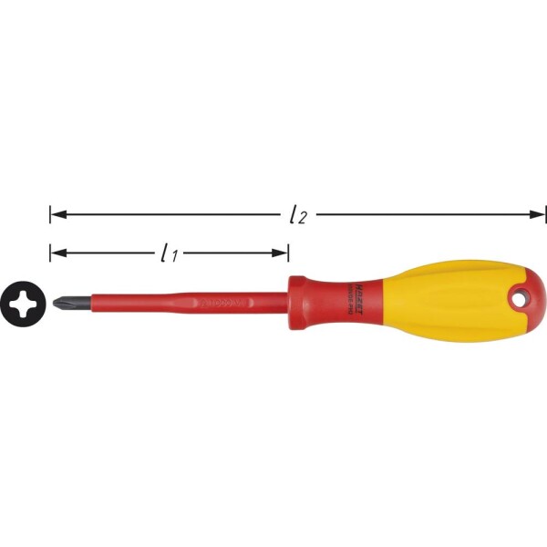 Hazet HAZET 810VDE-PH3 pre elektrotechnikov krížový skrutkovač PH 3 Dĺžka drieku: 150 mm; 810VDE-PH3