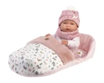 Llorens 73826 NEW BORN HOLČIČKA - realistická bábika bábätko s celovinylovým telom - 40 cm