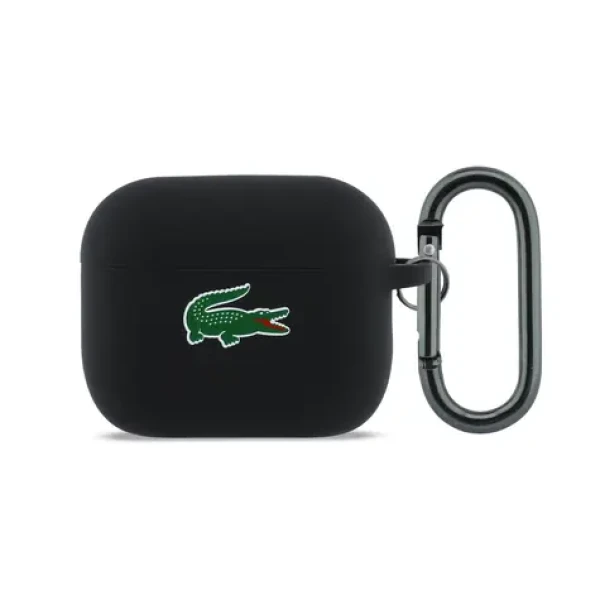 Lacoste Liquid Silicone Croc Logo Puzdro pre AirPods Pro 3 Black (57983128170)