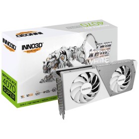 Inno3D GeForce RTX 4070 SUPER Twin X2 OC White 12GB / 1980 - 2505 MHz / 12GB GDDR6x / 192-bit / 1x HDMI + 3x DP / (16) (N407S2-126XX-186162W)