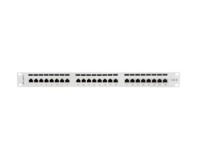 Lanberg sivý / Patch panel / 24 portov / RJ-45 / CAT6 / FTP tienený / 1U / 19" (PPS6-1024-S)