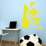 Veselá Stena Samolepka Kylian Mbappé Farba: modrá, Veľkosť: 40 x 30 cm