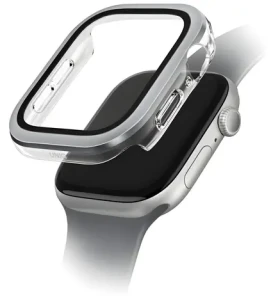 UNIQ Voute strieborná / Puzdro s tvrdeným sklom / Apple Watch 10 42mm (UNIQ-42MM-VOUSIL)