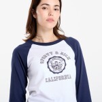 Tričko Sporty & Rich California Emblem Soft Baseball Tee White/ Dark Navy M
