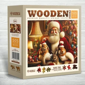 Wooden City Drevené puzzle Santove zajačiky /505 dielikov/ od 14 rokov