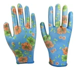 Garvia NITRILE Flowers modrá / Záhradné rukavice / Veľkosť 10