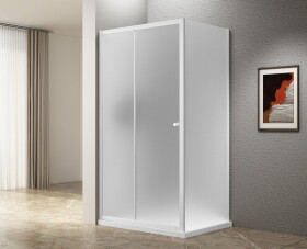 AQUALINE - UGGA obdĺžniková sprchová zástena 1100x800, Brick sklo, biela AWS110-01
