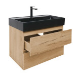 Kúpeľňová skrinka 2 zásuvková s umývadlom SAT B-Way 79x50x45 cm dub mat BWAY280OAKU2B2B BWAY280OAKU2B2B
