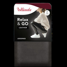 Dámske kožené legíny RELAX & GO LEATHEROPTIC LEGGINGS - BELLINDA - čierne S