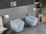 MEXEN - Teo Závesná WC misa Rimless vrátane sedátka s slow, Duroplast, šedomodrá mat 30854069