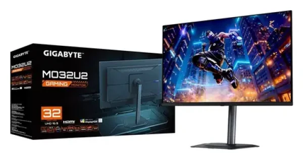31.5" GIGABYTE MO32U2 čierna / Monitor / QD-OLED / UltraHD 4K / 240Hz / USB-C / KVM (MO32U2 EK)