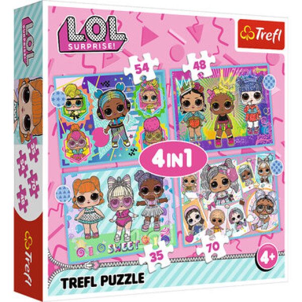 Trefl - Puzzle - LOL Surprise: Zoznámte sa s bábikami 4v1